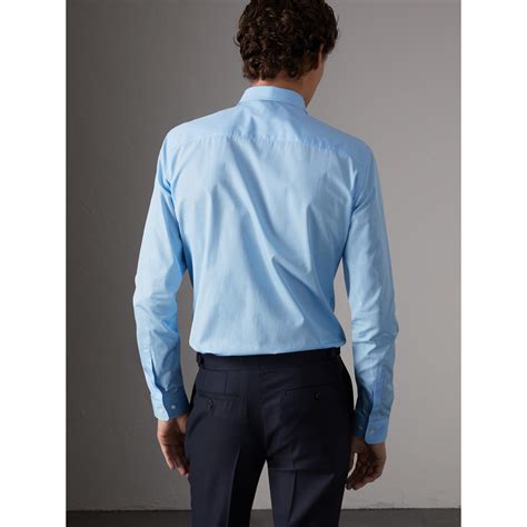 burberry slim fit cotton poplin dress shirt|Slim Fit Cotton Formal Shirt in Neptune .